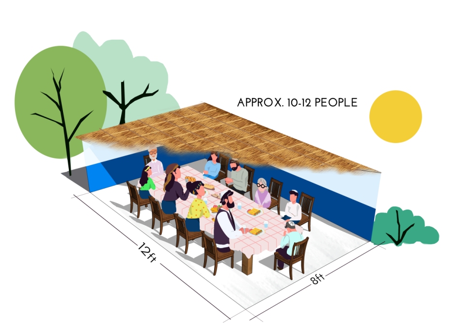 8x12 Illustration sukkah 8x12 Illustration